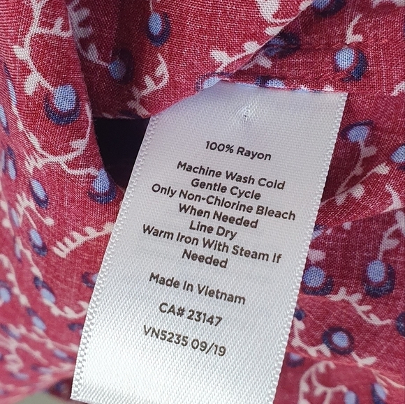 TALBOTS Faux Wrap Shirt Long‎ Sleeve Red Women's Size S/P - Picture 15 of 16